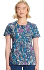 CK609 Round Neck Top by Infinity - Colorful Distress