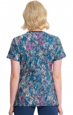 CK609 Round Neck Top by Infinity - Colorful Distress