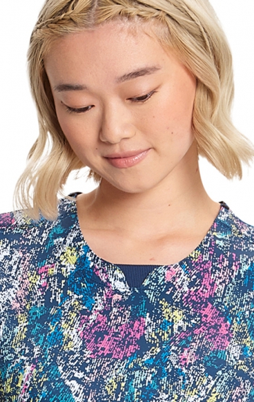 CK609 Round Neck Top by Infinity - Colorful Distress CK609 Round Neck Top by Infinity - Colorful Distress