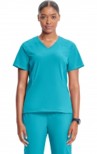 IN620A GNR8 Contemporary V-Neck Top with Kangaroo Pocket by Infinity