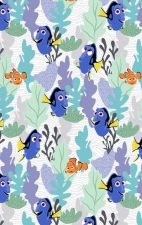 TF796 Tooniforms 2 Pocket V-Neck Print Top by Cherokee - Nemo And Dory