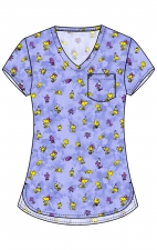 TF797 Tooniforms Tuckable Print Top with Chest Pocket by Cherokee - Woodstock Community