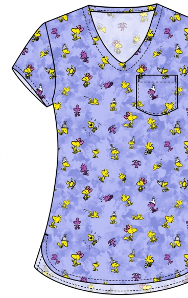 TF797 Tooniforms Tuckable Print Top with Chest Pocket by Cherokee - Woodstock Community TF797 Tooniforms Tuckable Print Top with Chest Pocket by Cherokee - Woodstock Community