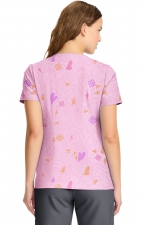 TF626 Tooniforms Modern Classic Fit 2 Pocket Print Top by Cherokee Uniforms - I Ruff You Scooby
