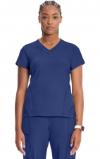 IN706A Kinetic V-Neck 2 Zip Pocket Knit Top by Infinity