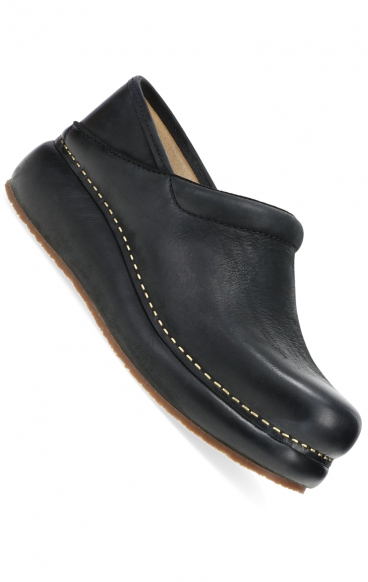 Platform Pro Black Burnished Nubuck Clog for Women by Dansko Platform Pro Black Burnished Nubuck Clog for Women by Dansko