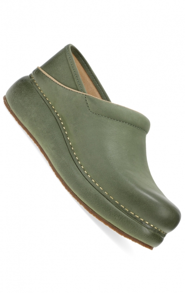 Platform Pro Green Burnished Nubuck Clog for Women by Dansko Platform Pro Green Burnished Nubuck Clog for Women by Dansko
