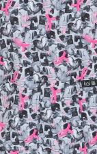 A174PRM koi Essentials Bouffant Print Scrub Cap - Ink Hearts