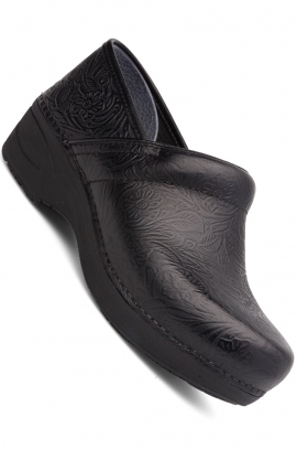 XP 2.0 Black Floral Tooled by Dansko - Slip-resistant Rubber Outsole