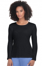 1110 Essentials Rohan Heart Pointelle Long Sleeve Underscrub by koi