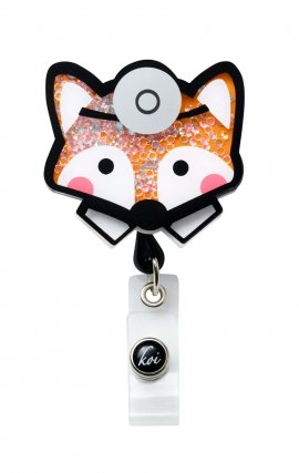 A156 koi Retractable Shaker Badge Reel - Fantastic Dr. Fox
