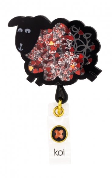 A156A koi Artist Series Retractable Shaker Badge Reel - Black Sheep A156A koi Artist Series Retractable Shaker Badge Reel - Black Sheep