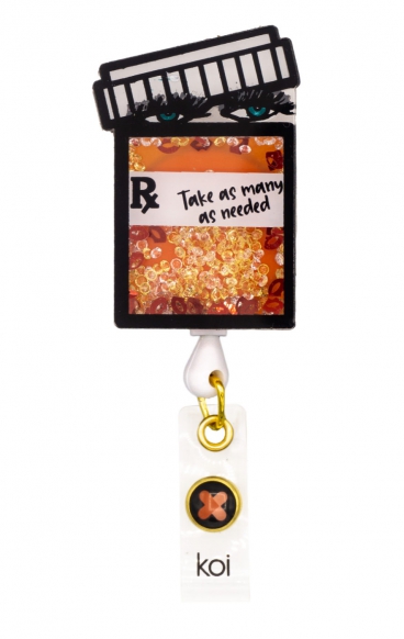 A156A koi Artist Series Retractable Shaker Badge Reel - RX Peeking A156A koi Artist Series Retractable Shaker Badge Reel - RX Peeking