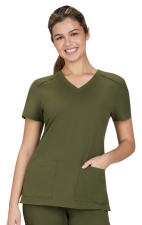 C101 Cureology Cardi Modern 2 Pocket V-Neck Top by koi