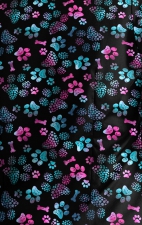 1767 Maevn V-Neck Print Top - Ombre Paws