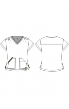 1129 Solis Sari 4 Pocket V-Neck Top by koi