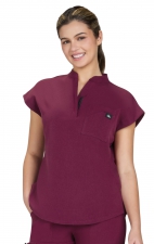 1131 Solis Catrin 2 Pocket Zipper Neck Top by koi