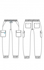 783 Planet koi Terra 6 Pocket Jogger Scrub Pant