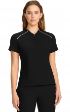 IN644A GNR8 Zip Neck Henley Top with Contrast Detail by Infinity