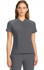 IN644A GNR8 Zip Neck Henley Top with Contrast Detail by Infinity