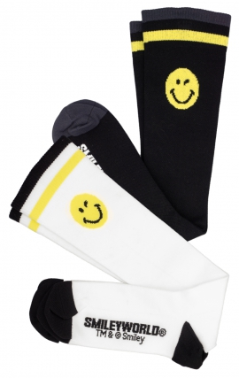 SA179 koi Smiley World 2-Pack Compression Socks - Just Smiling