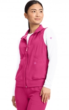 MC500 AMP 4 Pocket Zip Front Vest with Removable Hood by Med Couture