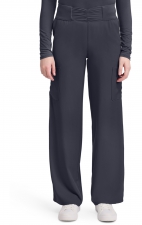 MC011 Insight Ruched Waist Wde Leg Pant with 5 Pockets by Med Couture