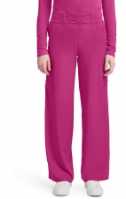 MC011 Insight Ruched Waist Wde Leg Pant with 5 Pockets by Med Couture