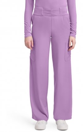 MC011 Insight Ruched Waist Wde Leg Pant with 5 Pockets by Med Couture