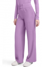 MC011 Insight Ruched Waist Wde Leg Pant with 5 Pockets by Med Couture