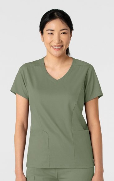 *FINAL SALE 3XL 6251 Boundless Curved V-Neck Top with 3 Pockets by WINK *FINAL SALE 3XL 6251 Boundless Curved V-Neck Top with 3 Pockets by WINK