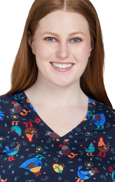 384PR koi Basics Leslie Top - Cowboy Chicken