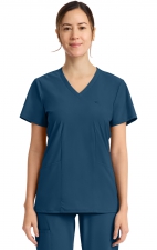 IN647A Pursuit 2 Pocket V-Neck Top by Infinity