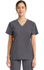 IN647A Pursuit 2 Pocket V-Neck Top by Infinity