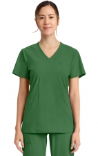 IN647A Pursuit 2 Pocket V-Neck Top by Infinity