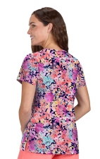 1121PR Planet koi Enik Print Top - Blushing Bloom