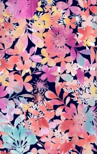 1121PR Planet koi Enik Print Top - Blushing Bloom