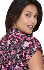 1093PR koi Basics Ari Split Neck Print Top - Flower Tracks