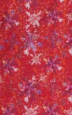 1093PRA koi Basics Artist Series Ari Split Neck Print Top - Etta Vee Snowflakes
