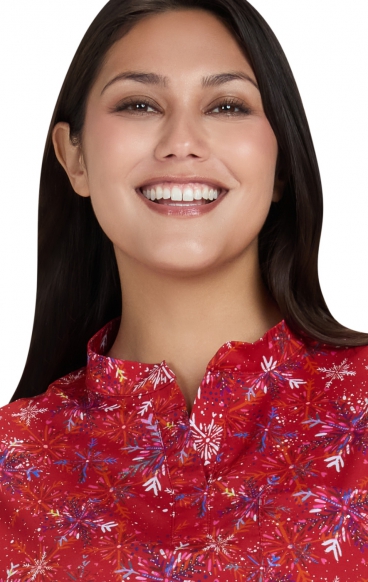 1093PRA koi Basics Artist Series Ari Split Neck Print Top - Etta Vee Snowflakes 1093PRA koi Basics Artist Series Ari Split Neck Print Top - Etta Vee Snowflakes