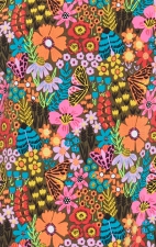 1093PRA koi Basics Artist Series Ari Split Neck Print Top - Flower Bug