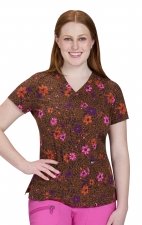 1082PR koi Lite Velora Stretch Print Top - Petal Spots