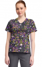 CK857 High-Low V-Neck Print Top by Cherokee - Day of the Pets