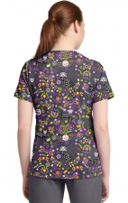 CK857 High-Low V-Neck Print Top by Cherokee - Day of the Pets