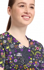 CK857 High-Low V-Neck Print Top by Cherokee - Day of the Pets