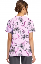 CK856 V-Neck 2 Pocket Print Top by Cherokee - Loving Lillies