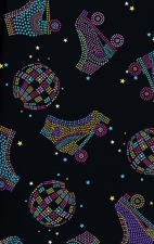CK856 V-Neck 2 Pocket Print Top by Cherokee - Roller Disco