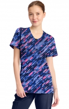 CK609 Round Neck Top by Infinity - Staggered Marble