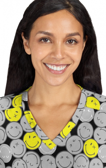 S102PR Smiley World Adoring Print Top by koi - Smiling All Around S102PR Smiley World Adoring Print Top by koi - Smiling All Around