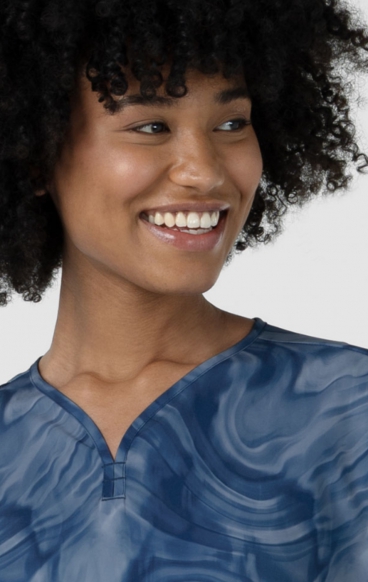6267 WINK Dolman Y-Neck Print Scrub Top - Dreamy Daze Navy Tonal 6267 WINK Dolman Y-Neck Print Scrub Top - Dreamy Daze Navy Tonal